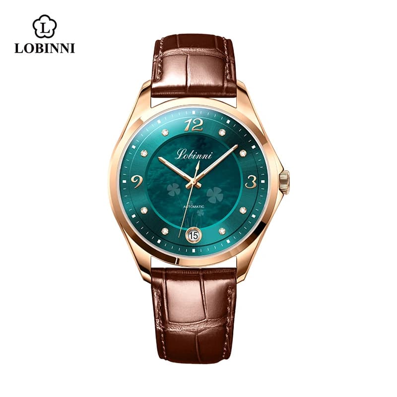 Corrected Inni-Montre mécanique automatique pour femme, montre de luxe, cadran vert, marque supérieure, mode féminine