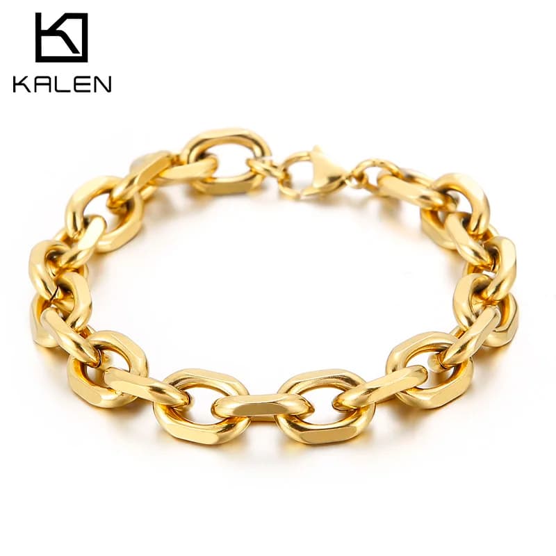 O-JOSimple-Bracelet personnalisé en acier inoxydable pour homme, bracelet tendance, Karen, 4mm, 5mm, 6mm, 10mm
