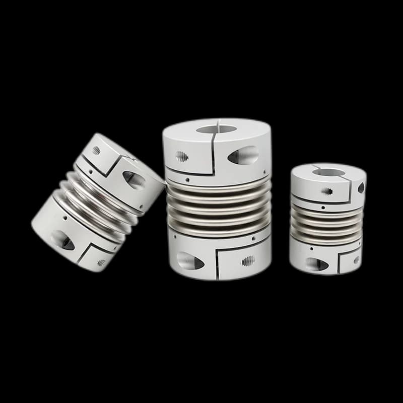 Accouplement à soufflet en alliage d'aluminium, vis de moteur d'impression élastique en acier inoxydable, accouplement à couple élevé avec rainure de clavette, CNC, D20, L33