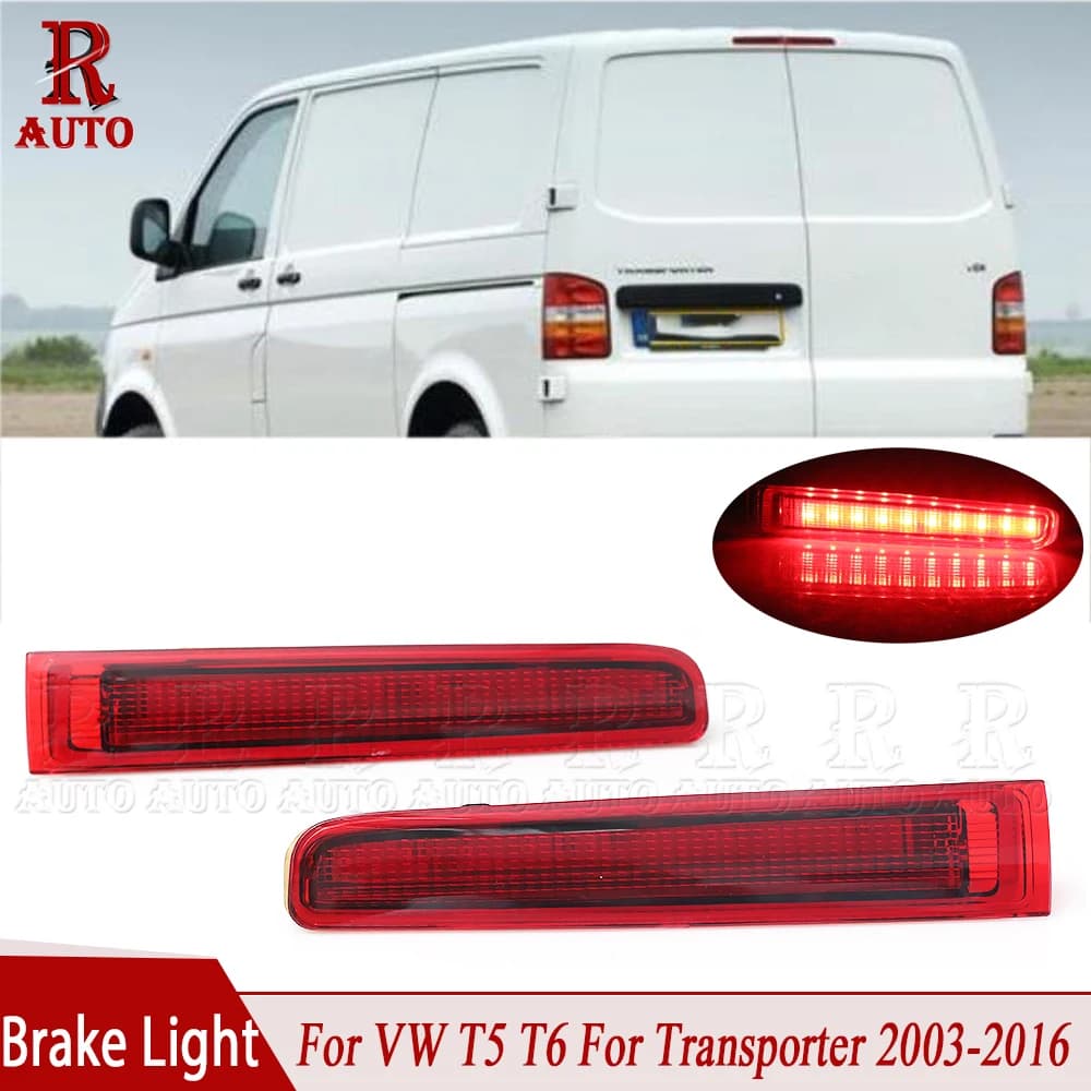 R-AUTO haut niveau montage supplémentaire Led feu stop arrière porte de grange voiture troisième feu stop pour VW T5 T6 pour Transporter 2003-2016