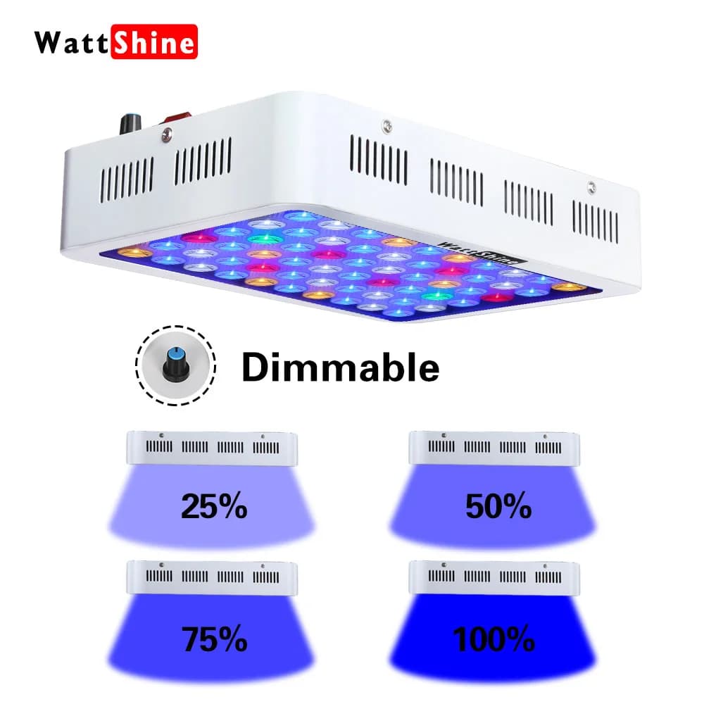 Lumières LED pour Aquarium 180W 140W, lumière pour Aquarium d'eau douce et salée, récif marin, décoration d'éclairage en corail