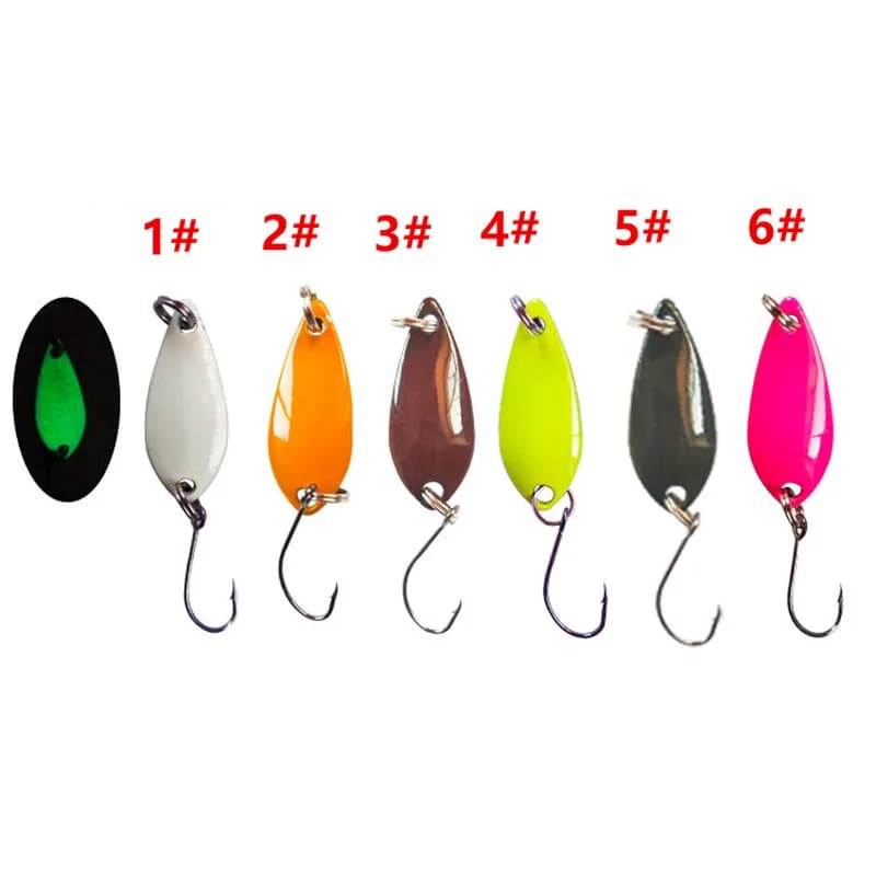 Leurres colorés en métal pour la pêche, cuillère, 3cm, 3g, 1 pièce, Mini Spinner, petit poisson, Minnow, avec hameçon unique, pour l'hiver, pour la truite, sur glace