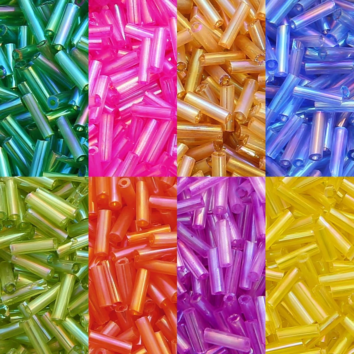 Perles de verre colorées pour la fabrication de bijoux, tube de verre tchèque, breloque pour bracelet et collier, bricolage, couture, 7mm, 300 pièces
