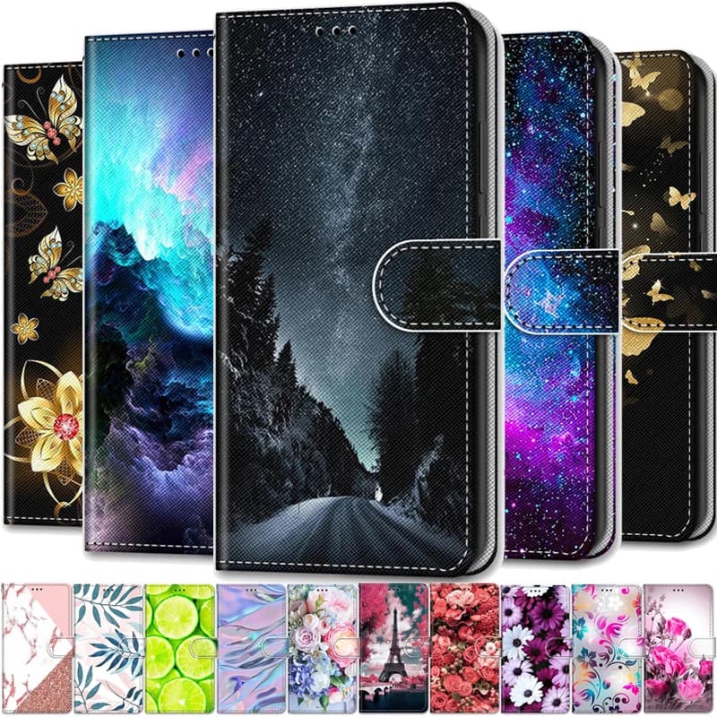 Étui magnétique en cuir pour Xiaomi Redmi Note10 Note 10Pro 10S 10 Pro Max 5G Note10S, housse de téléphone portefeuille à rabat peint Funda Etui