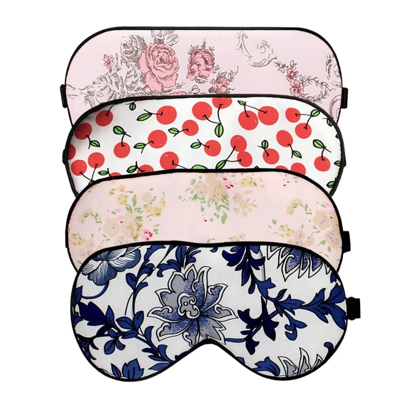 Masque oculaire de sommeil 100% en soie pour femmes, bandeau doux et Portable, cache-regard naturel à sommeil rapide, pour voyage