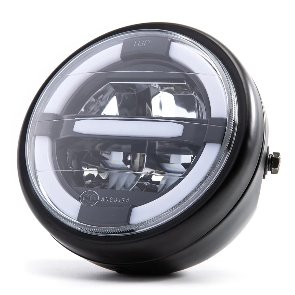 Phare LED pour motos de 7 pouces, faisceau haut et bas, feux diurnes DRL pour Cafe Racer Honda Hornet 900 Kawasaki Yamaha Victory