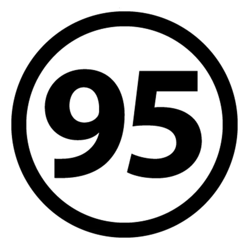 Autocollant de voiture en vinyle drôle, autocollant rond numéro 95, autocollants étanches sur pare-chocs de camion, fenêtre arrière, CK20219 #