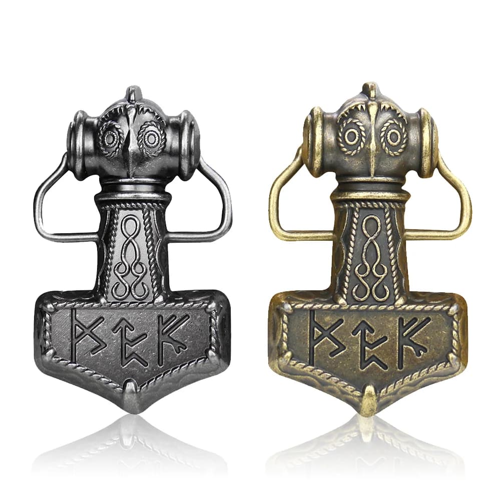 Boucle de ceinture en marteau Odin occidental, Europe du nord, mythologie Viking, roi dieu, accessoires Cowboy homme fait maison, bricolage, accessoires pour jeans, cadeau