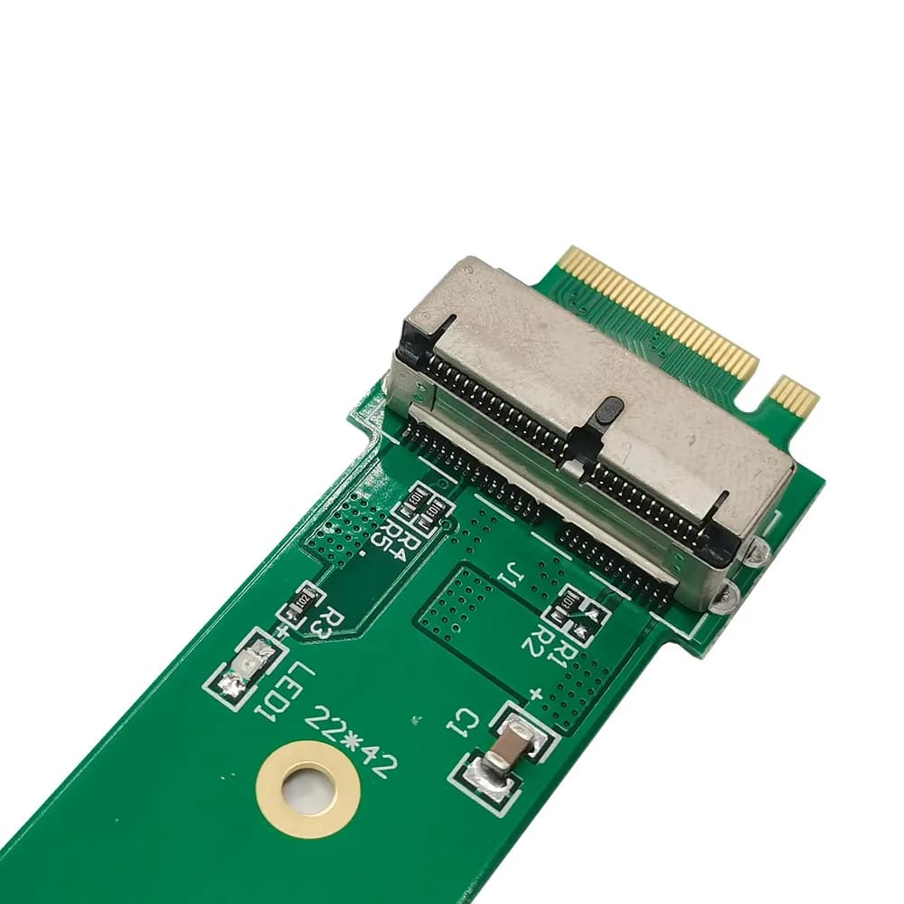 PCIE Tage M.2 NGFF M clé adaptateur Riser convertisseur carte à 2013 2014 2015 A1466 A1465 Air Mac Pro SSD 6 000 ajouter sur la carte M2 E-089