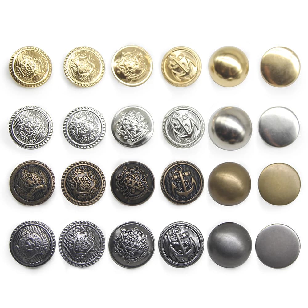 10 pièces/lot, boutons métalliques en cuivre de style vintage, 15/18/20/23/25 mm, accessoires de couture pour vêtements, manteaux, boutons pour vêtements, loisirs créatifs, bricolage.