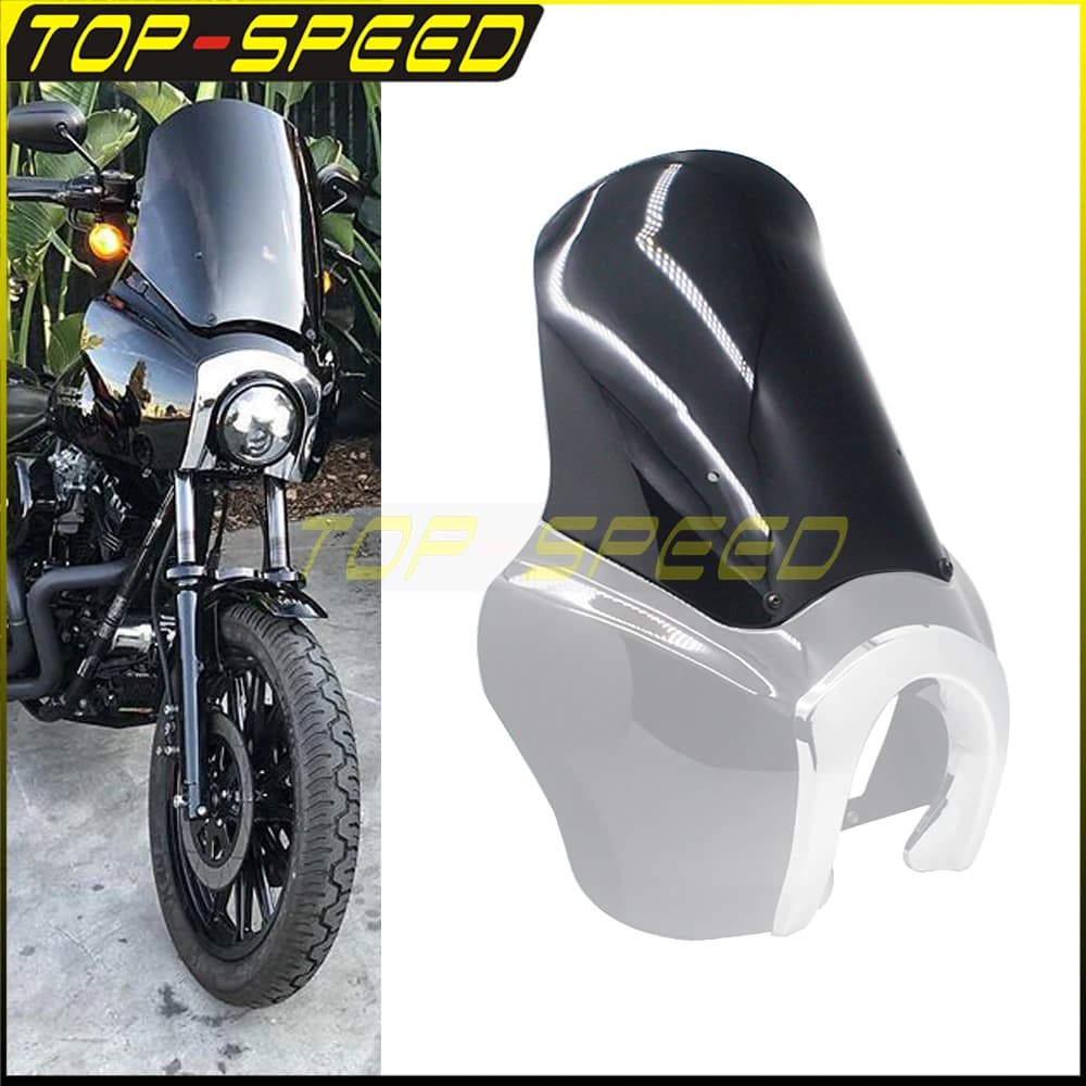Carénage de phare avant de moto, pare-brise de remplacement, déflecteur d'air de 15 pouces pour Harley Dyna