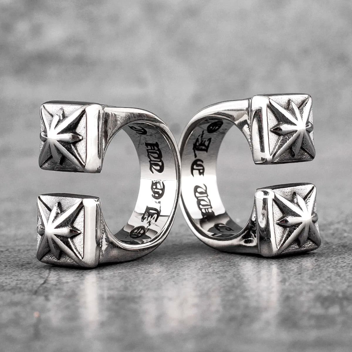 Bagues Vintage gothiques en acier inoxydable pour hommes, anneau ouvert Punk Unique pour femmes, petit ami motard, bijoux, cadeau créatif, vente en gros