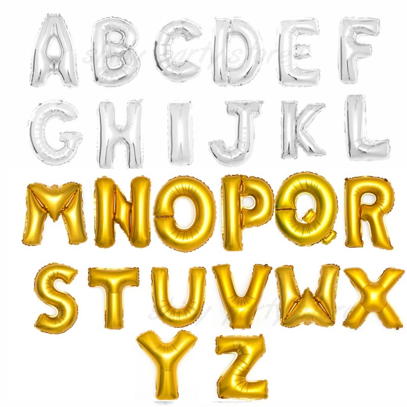 16/32 pouces feuille d'or lettre Alphabet ballon joyeux anniversaire fête ballons décoration de mariage enfants jouets bébé douche ballon à Air