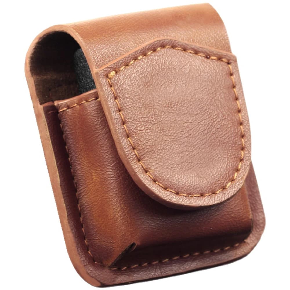 Personnalité couleur unie sans motif fait à la main en cuir véritable briquet ceinture étui taille sac pour briquets Zippo