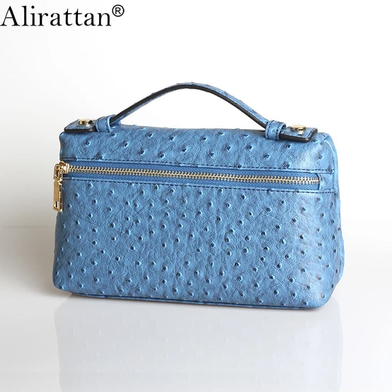 Sac à main tendance en cuir PU effet crocodile pour femme, design mode 2026, motif gaufré autruche et serpent, pochette de maquillage, style Dubaï
