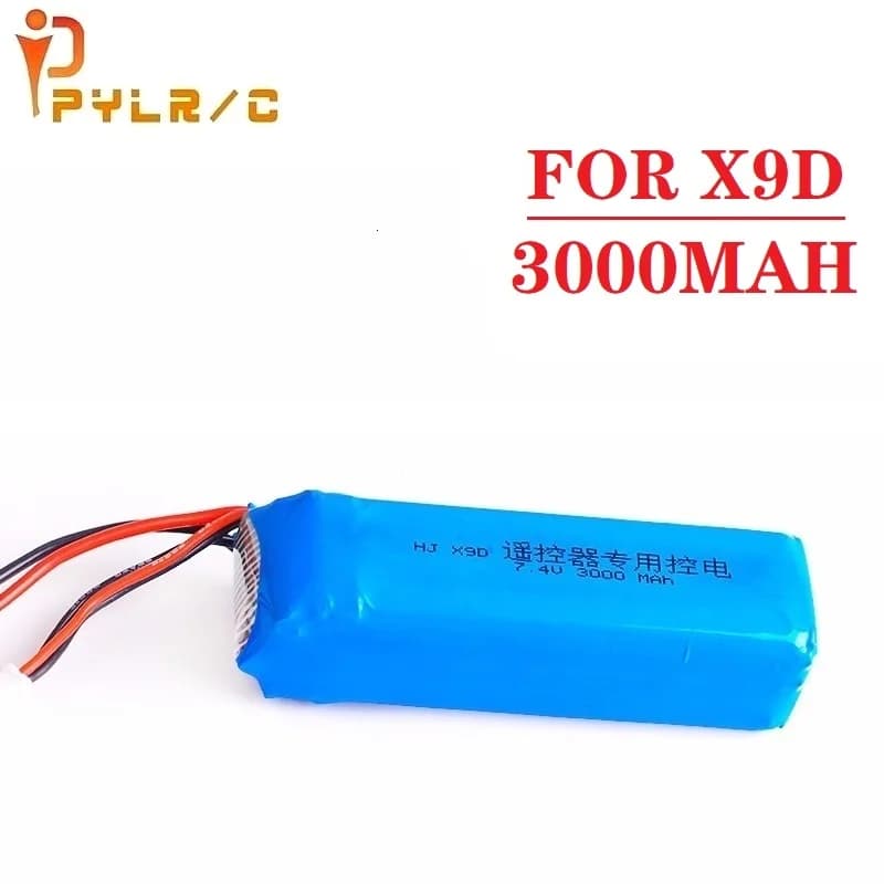 Mise à niveau de la batterie Lipo Rechargeable 3000mAh 7.4V pour transmetteur Frsky Taranis X9D Plus 2S 7.4V batterie Lipo accessoires de jouets 1 pièces