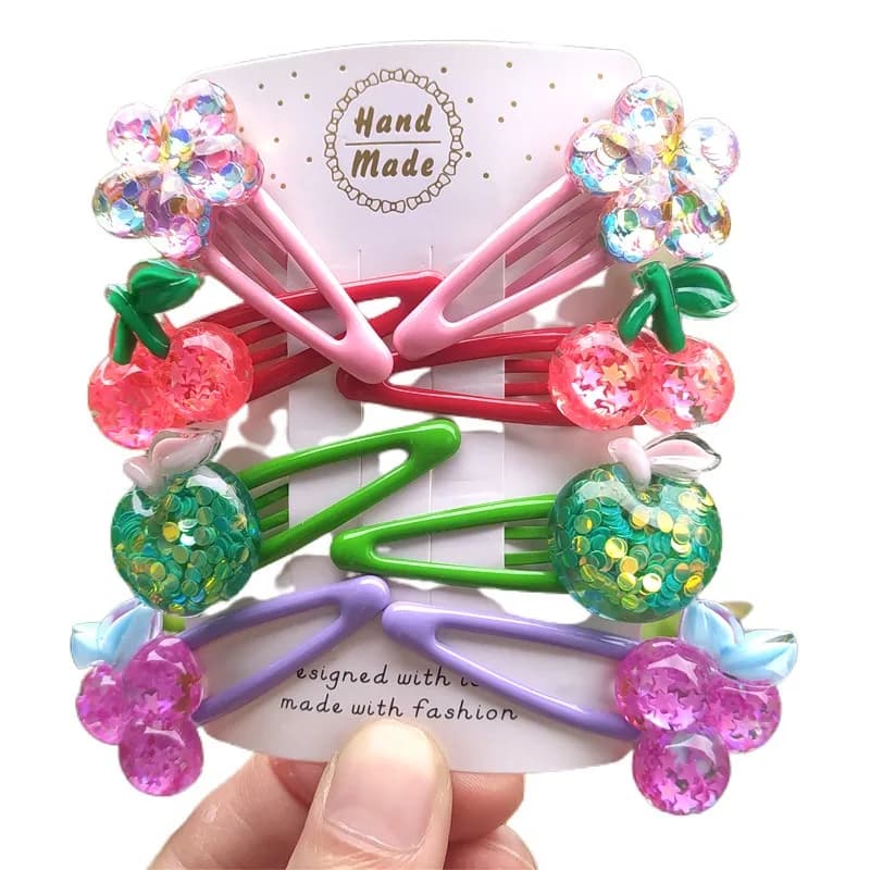 Épingles à cheveux en fleur de cerisier pour enfants, 2 pièces, accessoires de coiffure pour filles, nouvelle collection