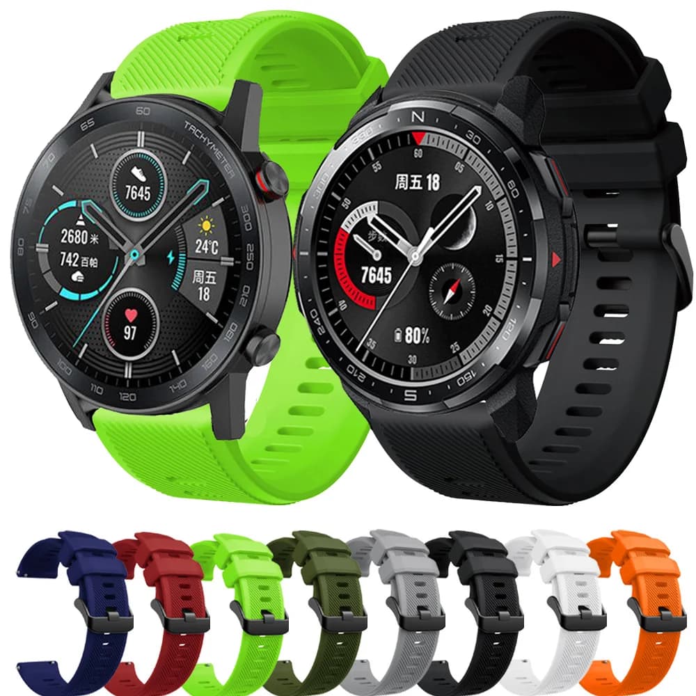 Bracelet de montre en silicone à dégagement rapide, bracelet pour Honor Watch GS Pro, bracelet Magic Watch 2, 22mm, 46mm
