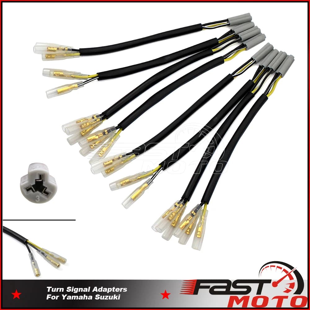 Connecteur de Clignotant OEM 7.5 à 3 Broches, Adaptateur pour Yamaha Suzuki DRZ 400SM 1000 SV650 GSF600S Bandit