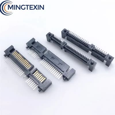 Connecteur SATA mâle 22 broches 7 + 15P, interface de disque dur, connecteur à broche droite à une rangée, prise