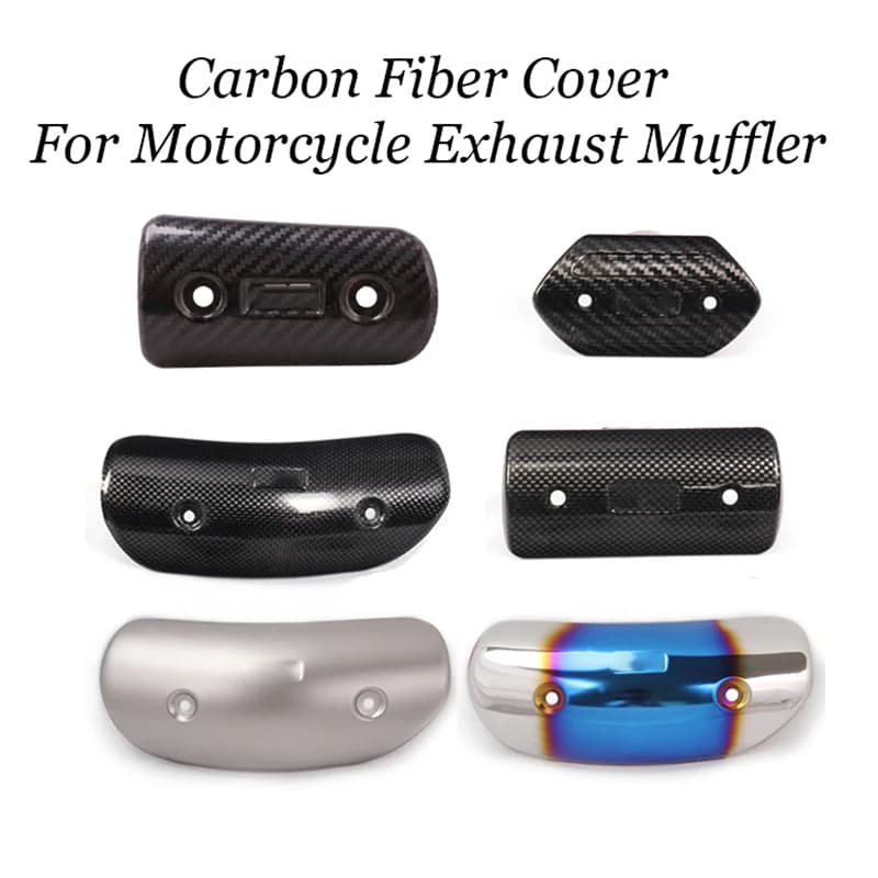 Protection en fibre de carbone pour silencieux d'échappement de moto, couvercle de protection thermique, protection anti-brûlure pour Z900 Pit Bike Vintage