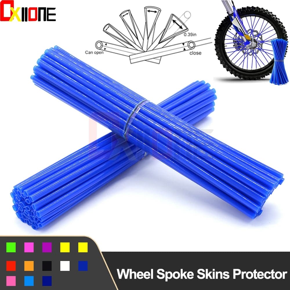 Protecteur de roue de moto pour Yamaha, Yamaha YZ, WR, TTR, XT, DT, 80, 85, 125, 230, 250, 426, 450, 600, F FX X, Jantes, Skin Covers Pipe, 72 pièces