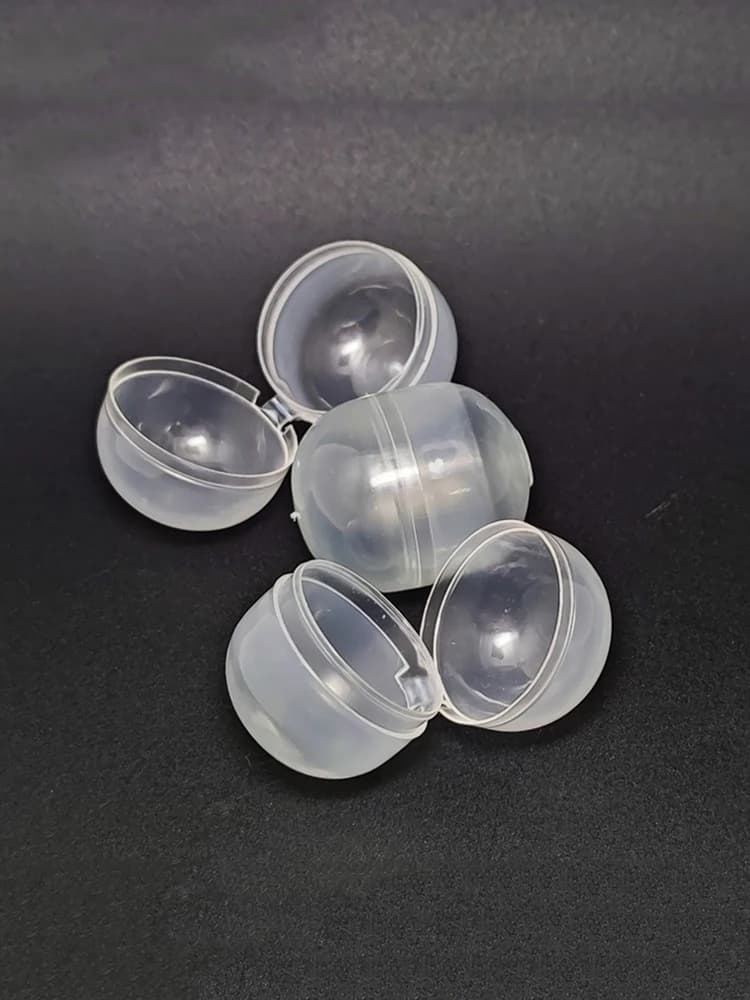 100 pièces de capsules de jouets articulées vides en plastique, 30*35MM (1.18'*1.38inch), pour la création de balles surprise DIY pour distributeur automatique