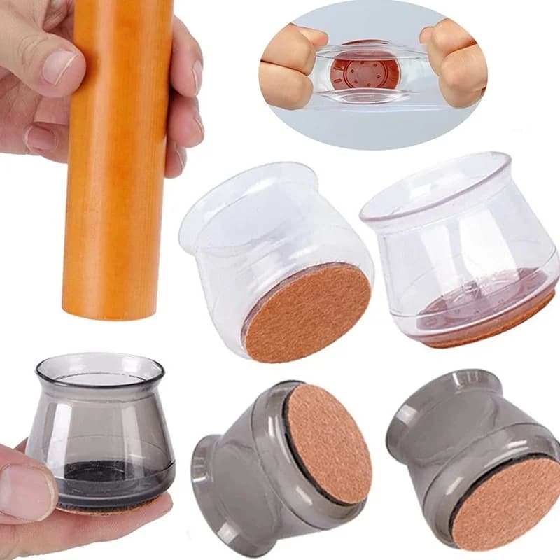 Couvre-pieds de chaise en Silicone, 8 pièces, coussinets de pieds de Table antidérapants pour fond rond de 3 à 4.5cm, tasses de meubles, couvre-pieds, chaussettes, protection de sol