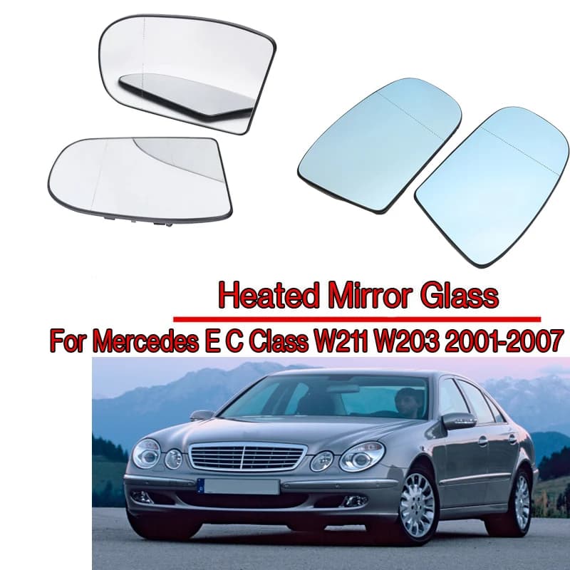 Rétroviseur latéral chauffage verre Anti-buée dégivrage feuille de rétroviseur de porte pour mercedes-benz E, classe C W211 W203 01-07