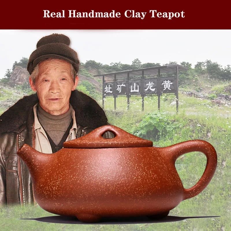 Théière en argile Yixing faite à la main, bouilloire chinoise, service à thé Puer, service à thé Kung Fu Zisha, 240CC