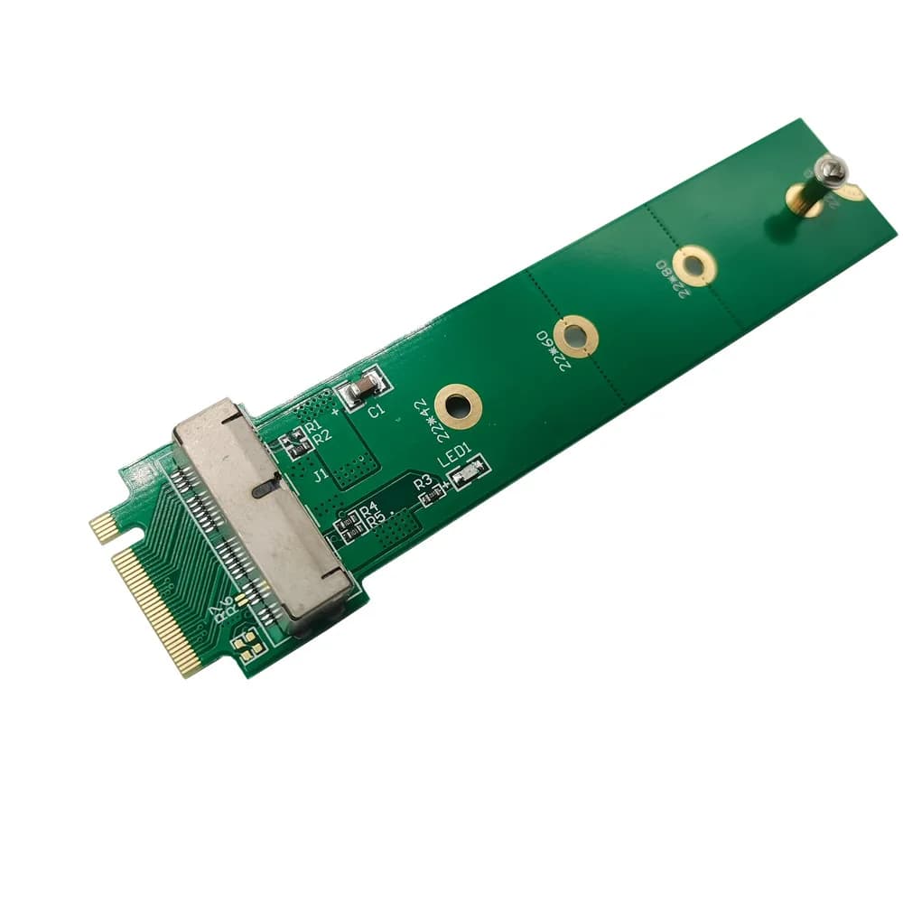 PCIE Tage M.2 NGFF M clé adaptateur Riser convertisseur carte à 2013 2014 2015 A1466 A1465 Air Mac Pro SSD 6 000 ajouter sur la carte M2 E-089