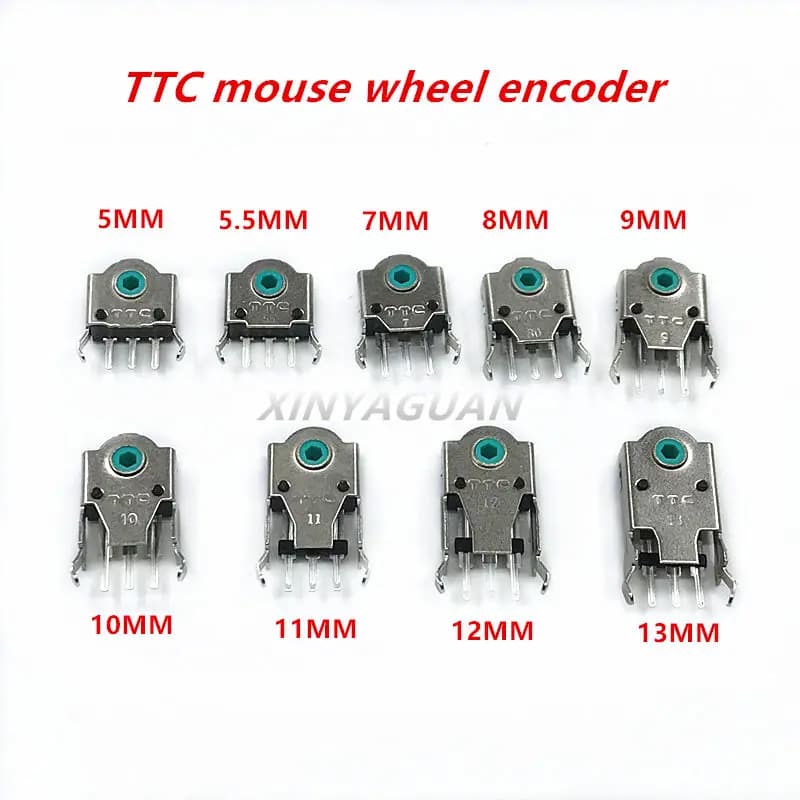 Encodeur de roue de souris TTC Original très précis, 2 pièces, 5mm 5.5mm 7mm 8mm 9mm 10mm 11mm 12mm 13mm, décodeur de souris à noyau vert