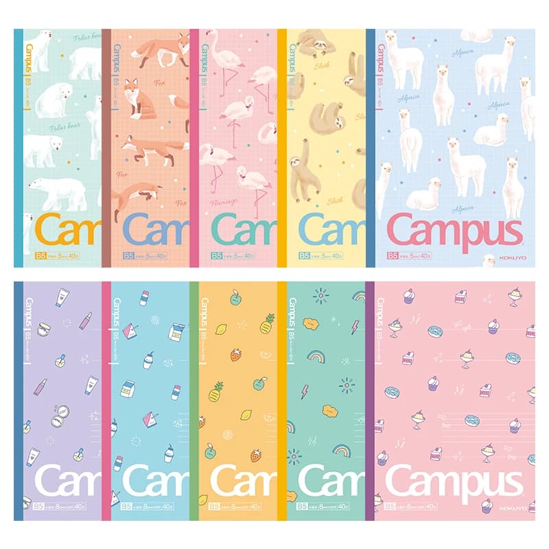 Japon KOKUYO Campus Notebook WCN-CNB3419 8mm ligne pointillée 5mm carré plusieurs Styles de couverture