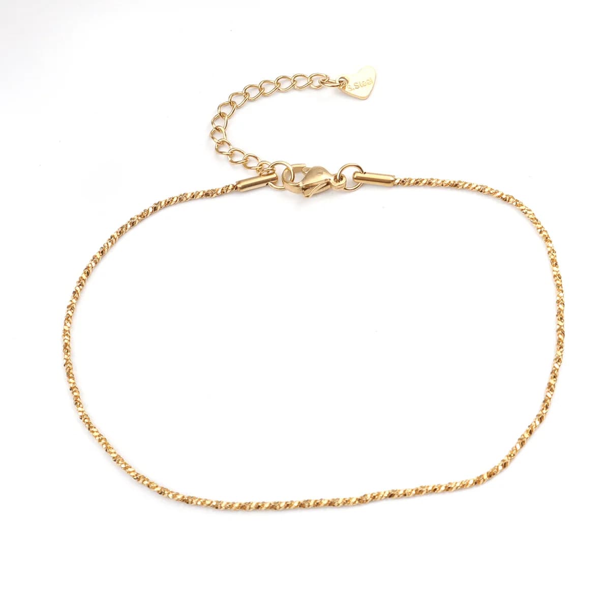 Bracelet de oral ille en Acier Inoxydable 304 pour Femme, Bijoux Dorés de 23.5cm(9 2/8 Pouces) de Long, 1 Pièce