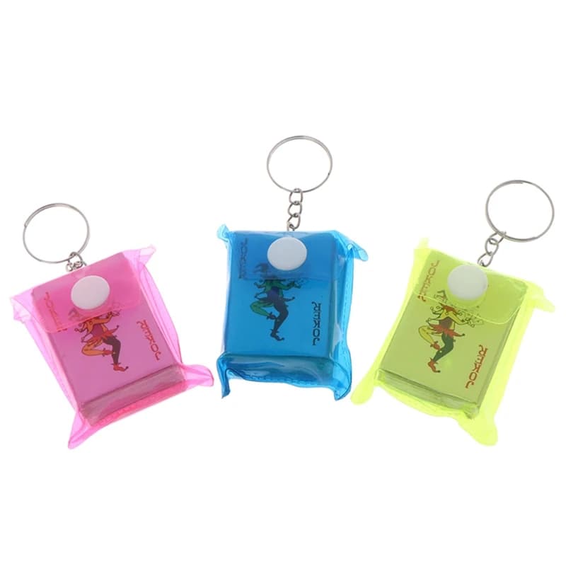 Porte-clés de jeu de société, Mini cartes à jouer portables 4x3cm, 1 pièce