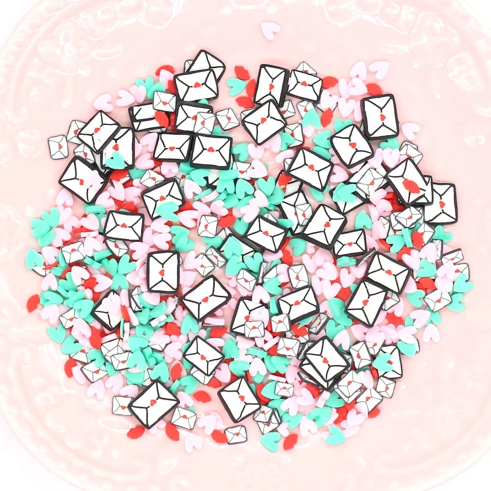 KSCRAFT-Paillettes Happy Mail pour carte de bricolage, papier exécutif, embellissements artisanaux