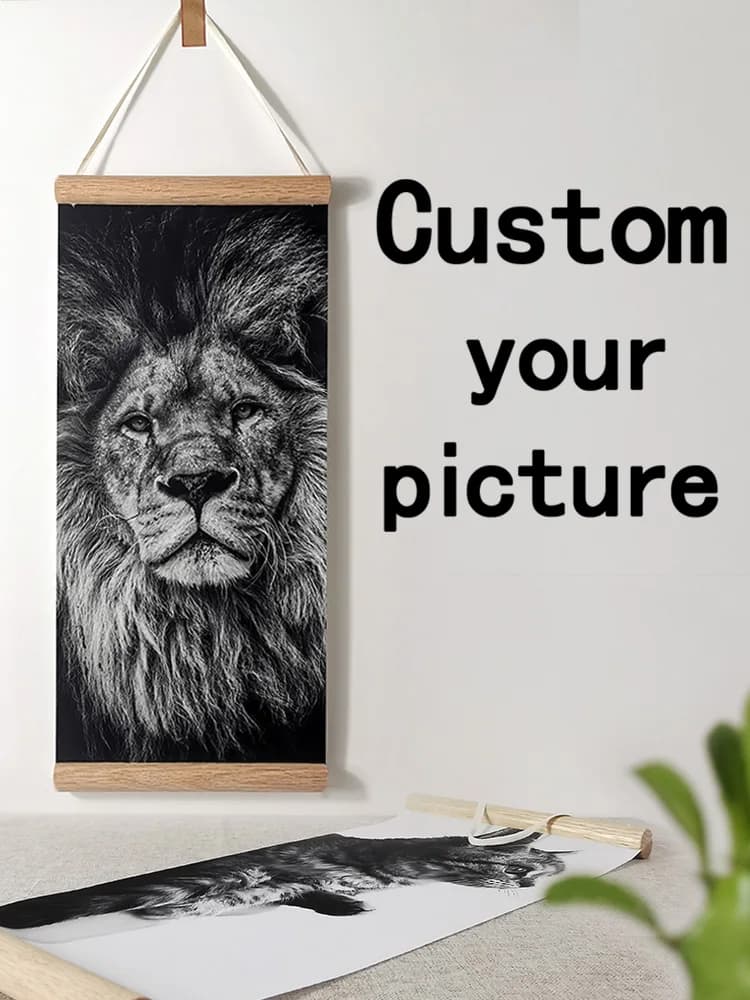 Impression personnalisée bébé fille Photo Anime décor jeu photos affiches noir blanc mur Art toile avec cadre suspendus rouleaux peintures