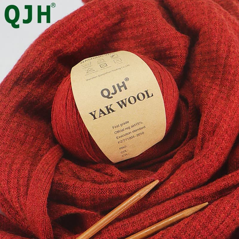 6 pièces de fil de laine de yak mongol bio naturelle non teinte pour tricot et crochet à la main, idéal pour la mode, les vêtements et les vêtements pour bébés.