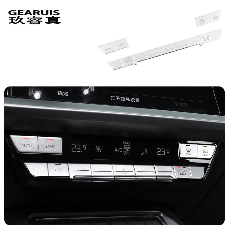 Garniture de couverture de décoration de bouton de climatisation de Console automatique, autocollant de bouton de ventilation pour Audi A3 A3L 2021, accessoires d'intérieur de voiture