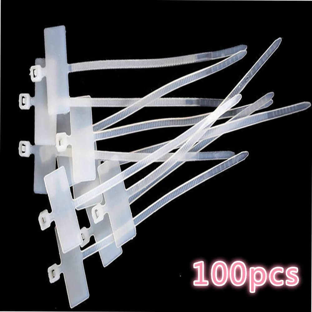 Étiquettes d'attache en Nylon polyvalentes, 500 à 100 pièces, câble réseau autobloquant, garniture à fermeture éclair, boucle d'enveloppe, sangles métalliques