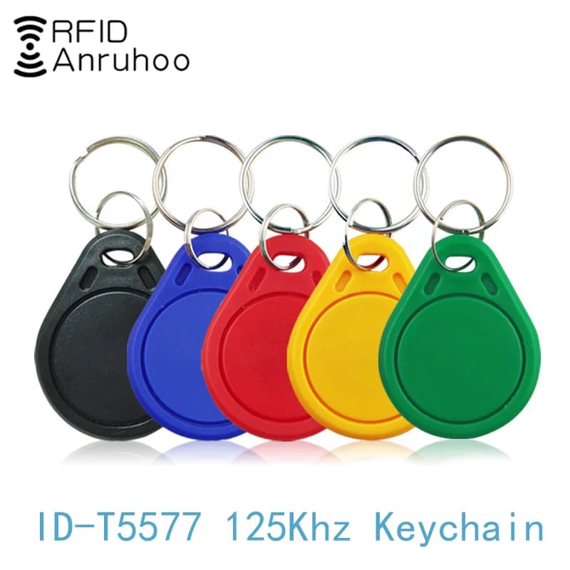 Étiquette à puce intelligente T5577, 125Khz, insigne de copie réinscriptible EM4305, porte-clés, duplicateur RFID, carte Clone d'identification de proximité, 5 pièces