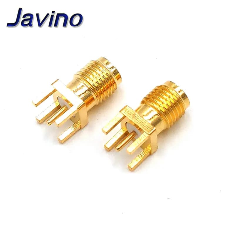 5 à 50 pièces SMA femelle Jack soudure écrou bord PCB Clip montage droit plaqué or RF connecteur prise à souder