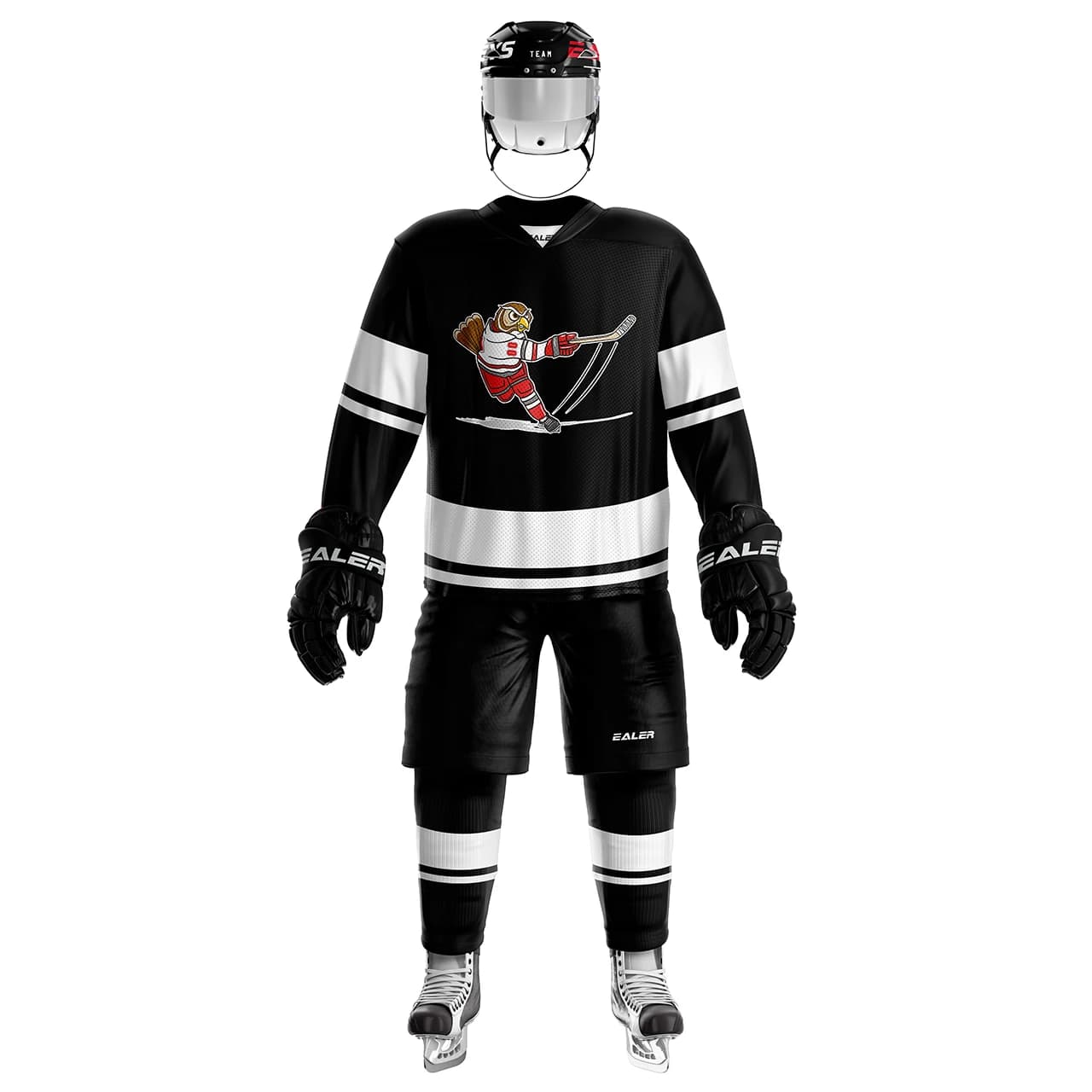 Maillot d'entraînement de hockey sur glace personnalisé, chemise de rue, léger et fin, respirant, noir, grande taille, série H400, haute qualité, toutes tailles