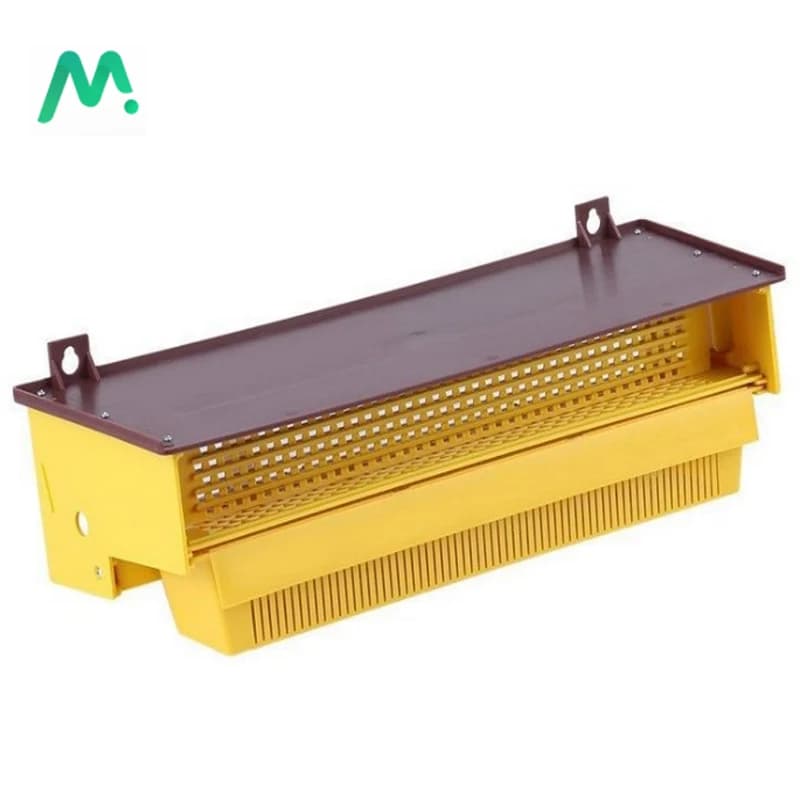 Collecteur de pollen en plastique, dissolvant de poudre pour ruche, outil d'apiculture, kit d'apiculture, jaune, avec plateau à pollen ventilé amovible