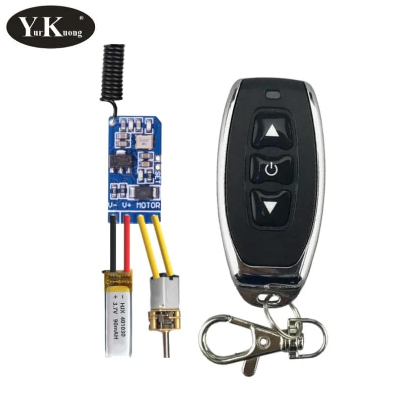 Mini-interrupteurs de télécommande pour moteurs, petits moteurs, marche avant, marche arrière, arrêt, monte/désteint, bobine magnétique RX TX 433, interrupteur à distance
