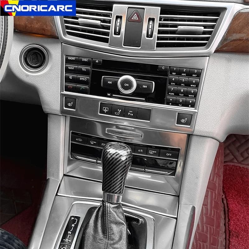 Cadre de décoration pour Console centrale de voiture, garniture de ventilation de climatisation pour Mercedes Benz classe E W212 2010 – 2011, panneau de changement de vitesse