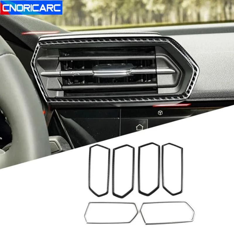 Autocollant de cadre de sortie d'air avant pour Audi A3 8Y 2021-2022, garniture de ventilation en acier inoxydable, accessoires intérieurs