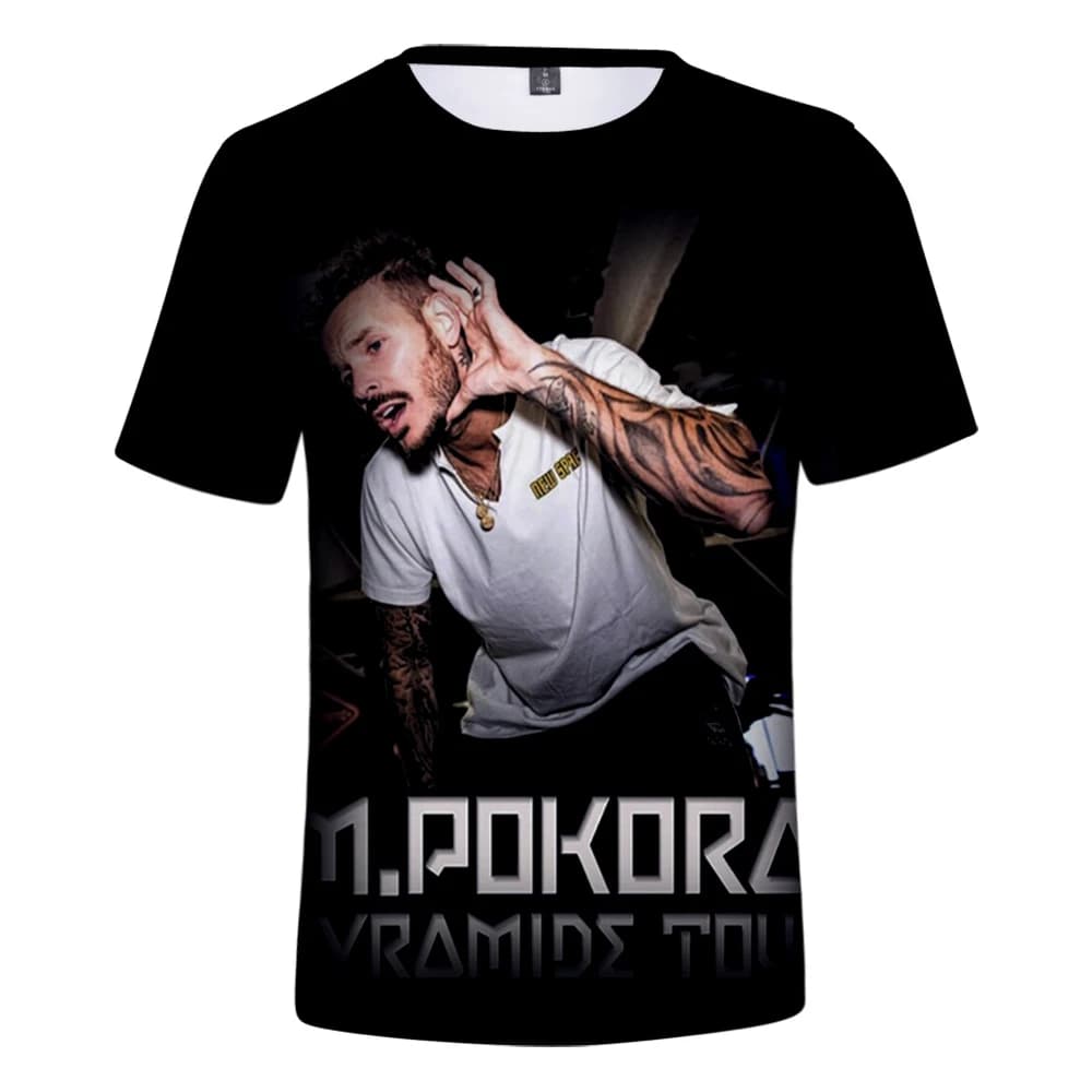 Design de mode M. Pokora 3D T-shirt Harajuku T-shirt hommes streetwear harajuku manches courtes M. Pokora T-shirt surdimensionné dessus frais