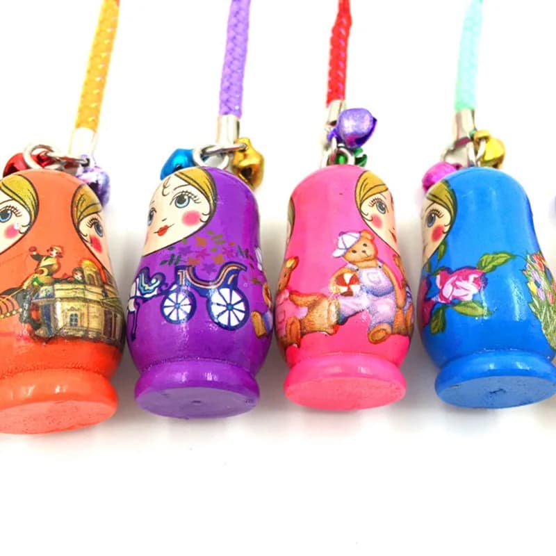 Porte-clés poupées russes Matpoposhka, bijoux à la mode, breloque goutte à goutte, porte-clés, cadeaux décoratifs, 2 pièces, 12 pièces, CLH @ 8