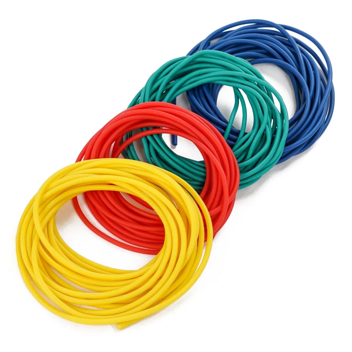 Nouveau 20/50m solide noyau pôle élastique lignes de pêche diamètre 1.8-3.2mm jaune vert bleu Latex Tube rétention corde matériel de pêche